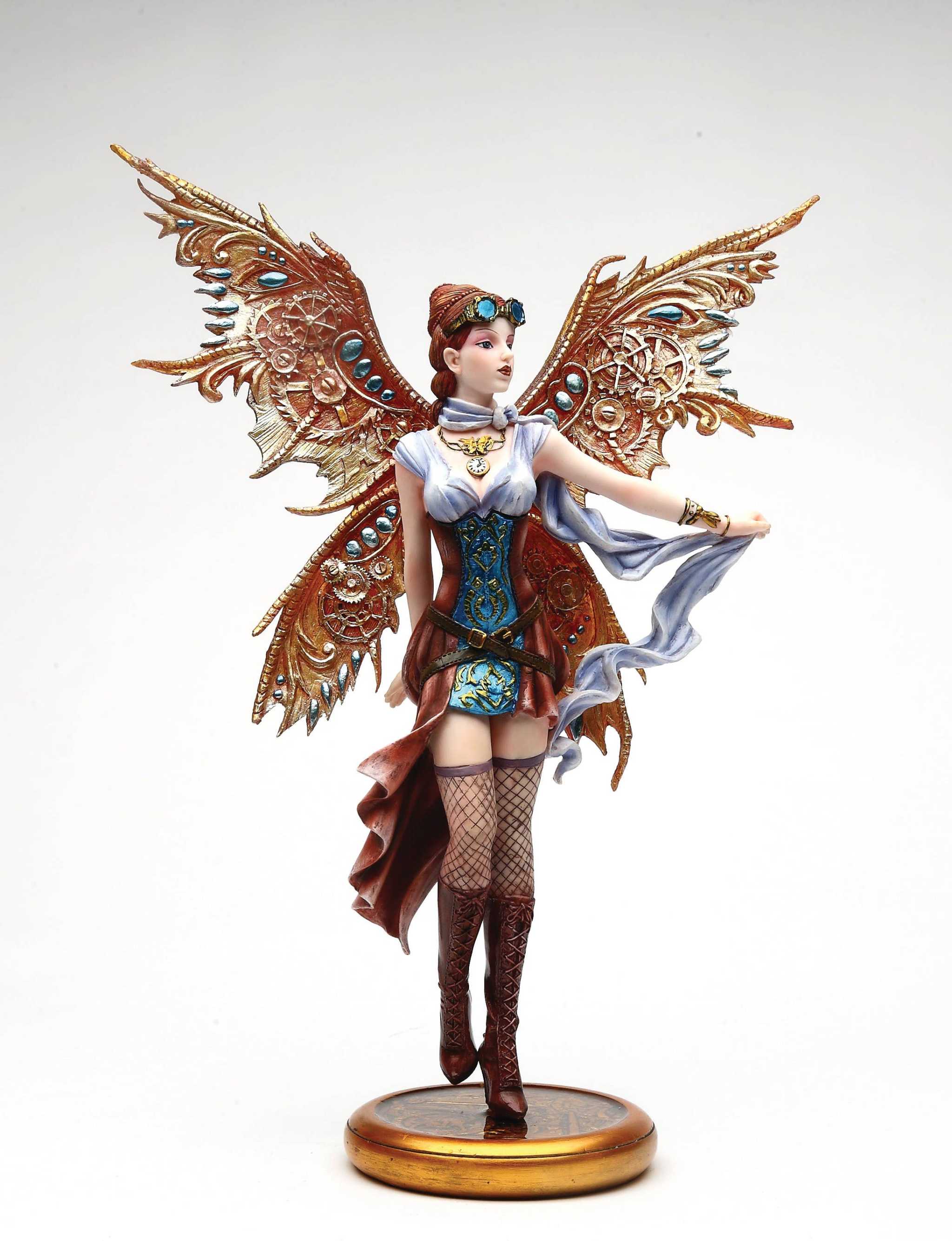 Estatua de hada steampunk