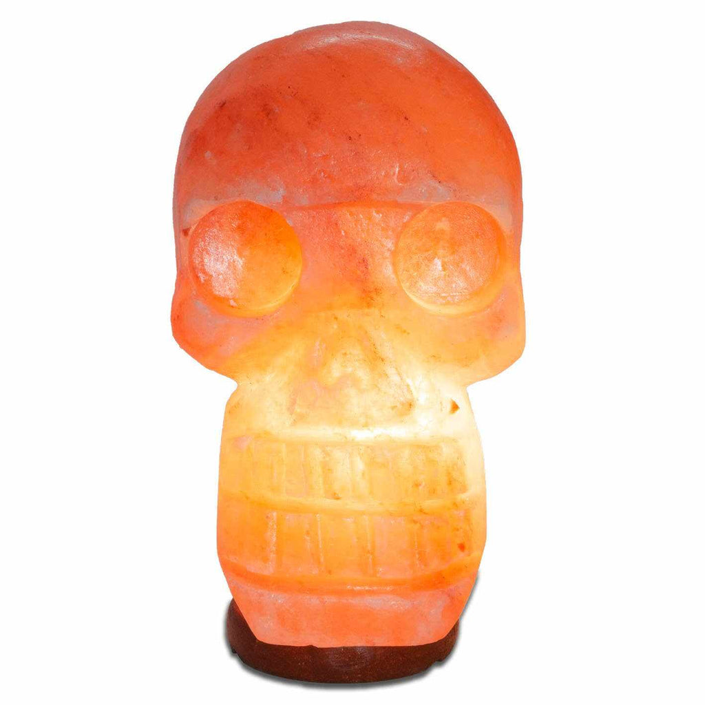 Lámpara de sal con forma de calavera - 24,13 cm promedio - Cable, Bombilla, Atenuador