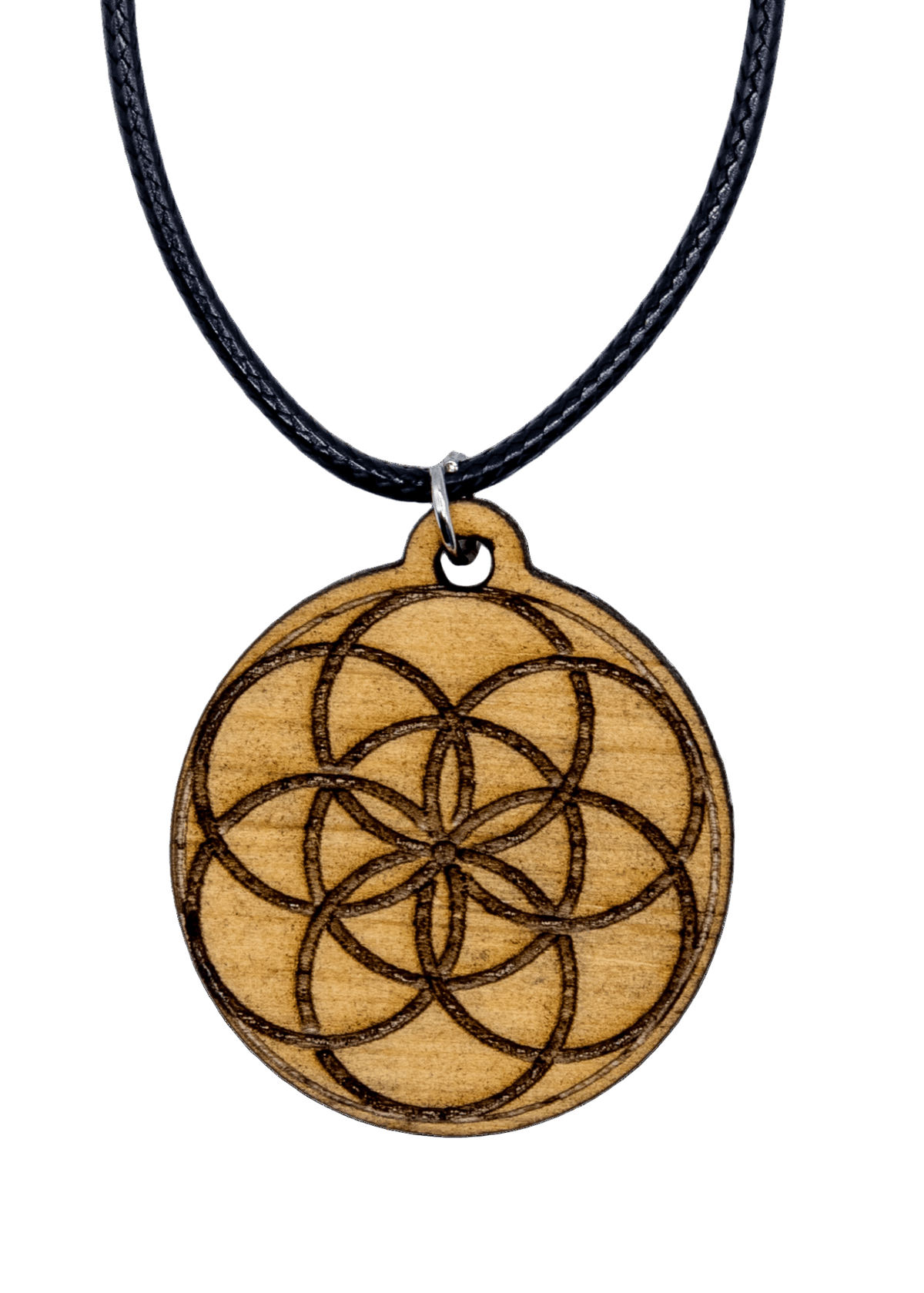 Collar de Madera Flor de la Vida