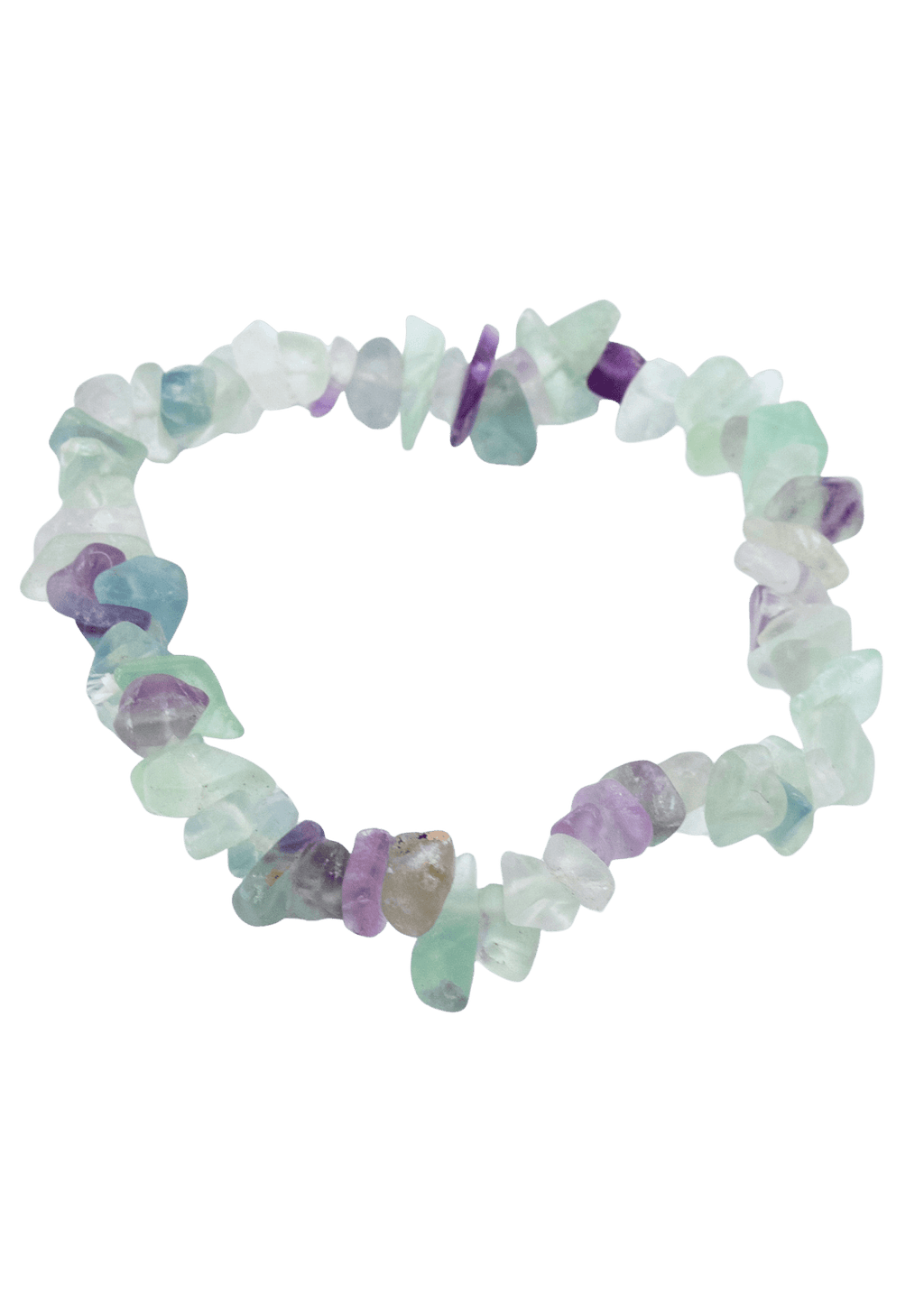 Pulsera elástica de chips de fluorita