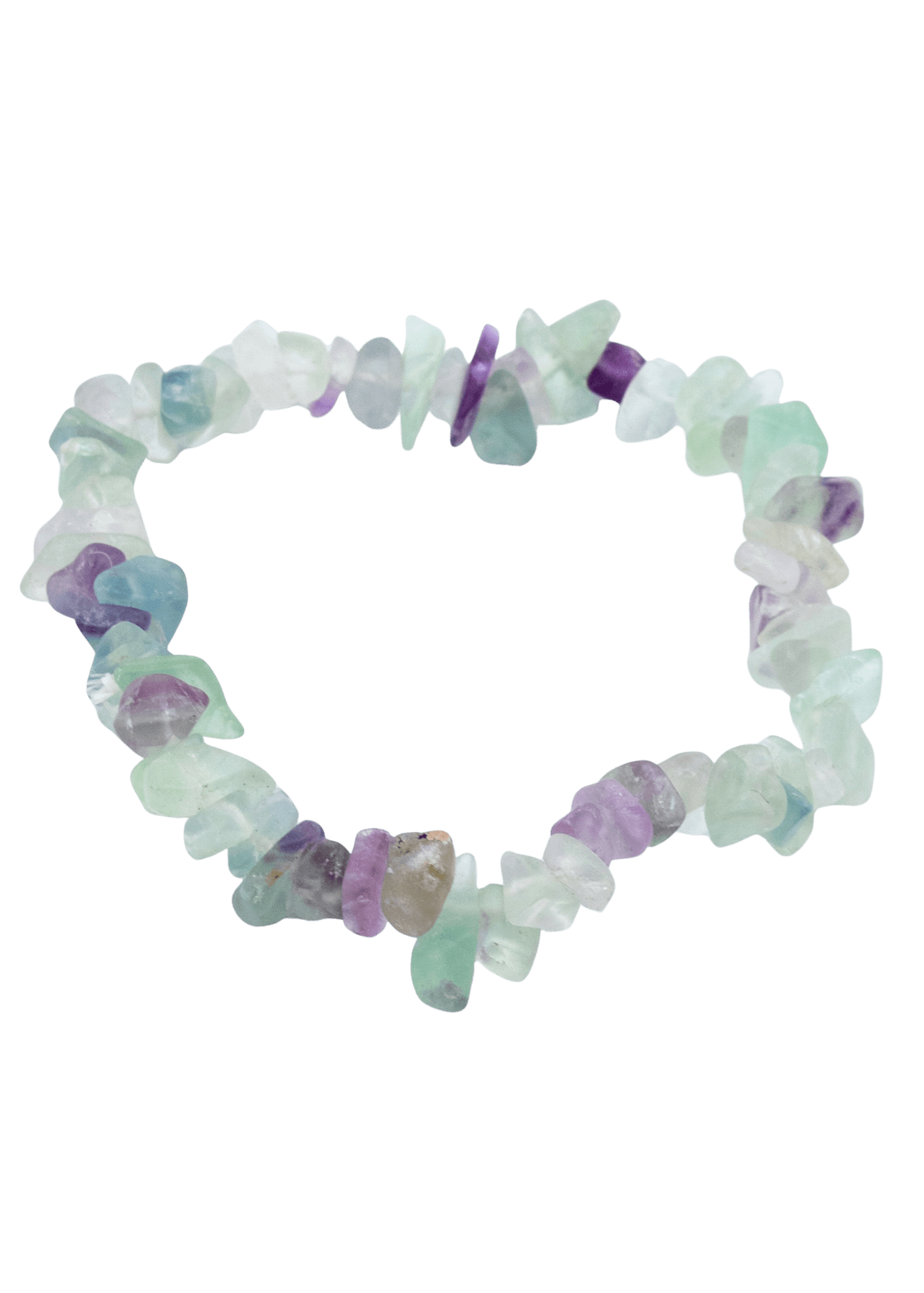 Pulsera elástica de chips de fluorita