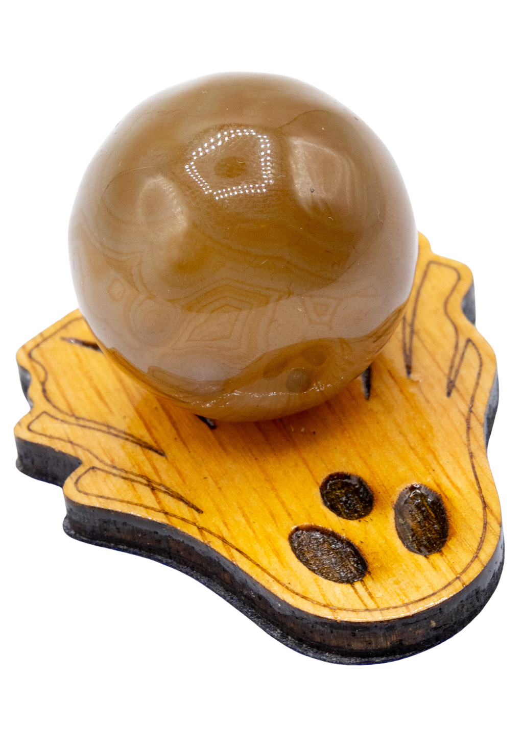 Soporte para Esfera de Cristal de Madera Fantasma