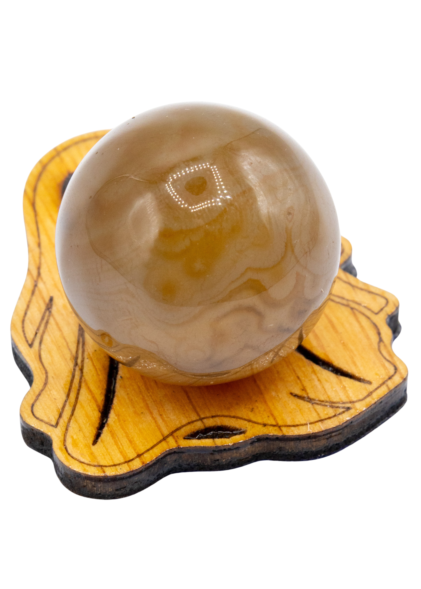 Soporte para Esfera de Cristal de Madera Fantasma