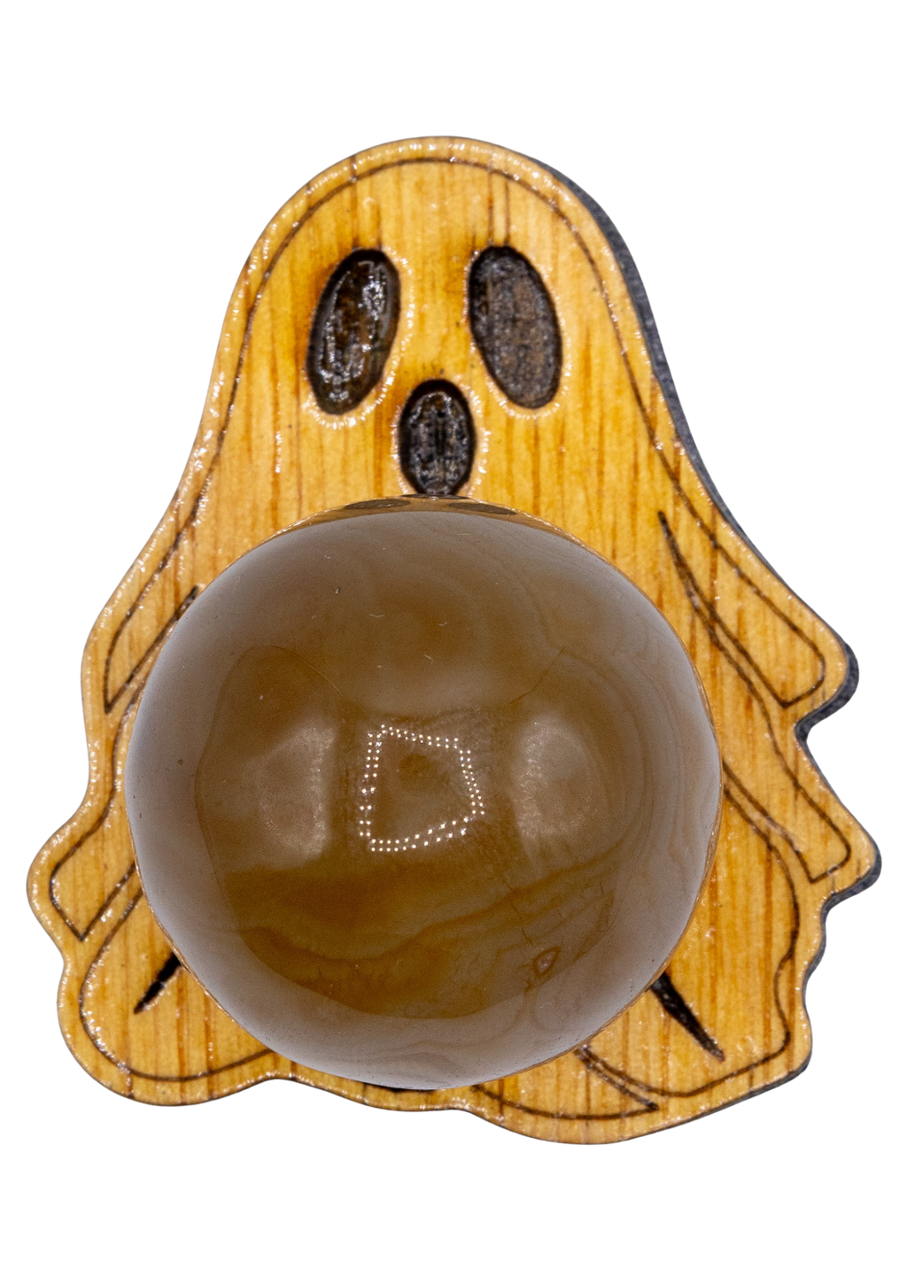 Soporte para Esfera de Cristal de Madera Fantasma