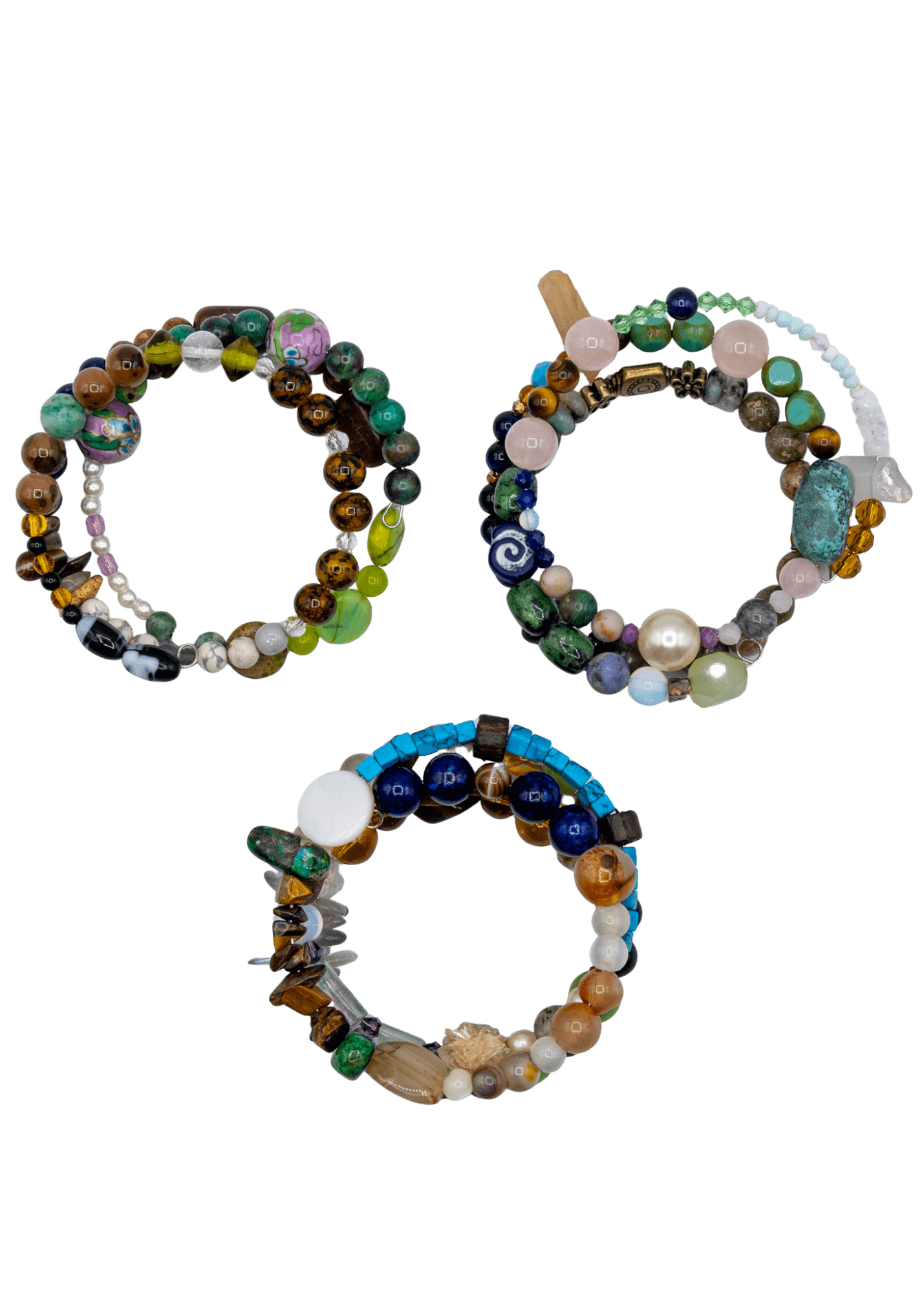 Pulseras Envuelta de Cuentas Hechas a Mano