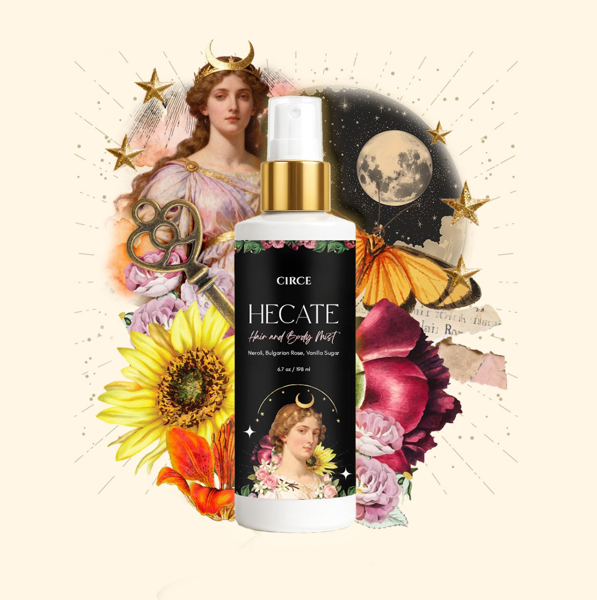 Bruma para cabello y cuerpo Hecate – Neroli, Rosa Búlgara y Azúcar de Vainilla | 6.7 oz