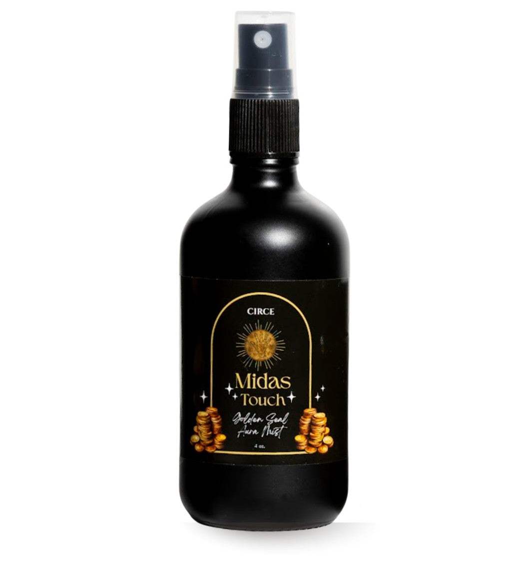 Midas Touch Aura Mist – Espray de Prosperidad de Ámbar de Lujo, Azafrán y Pachulí