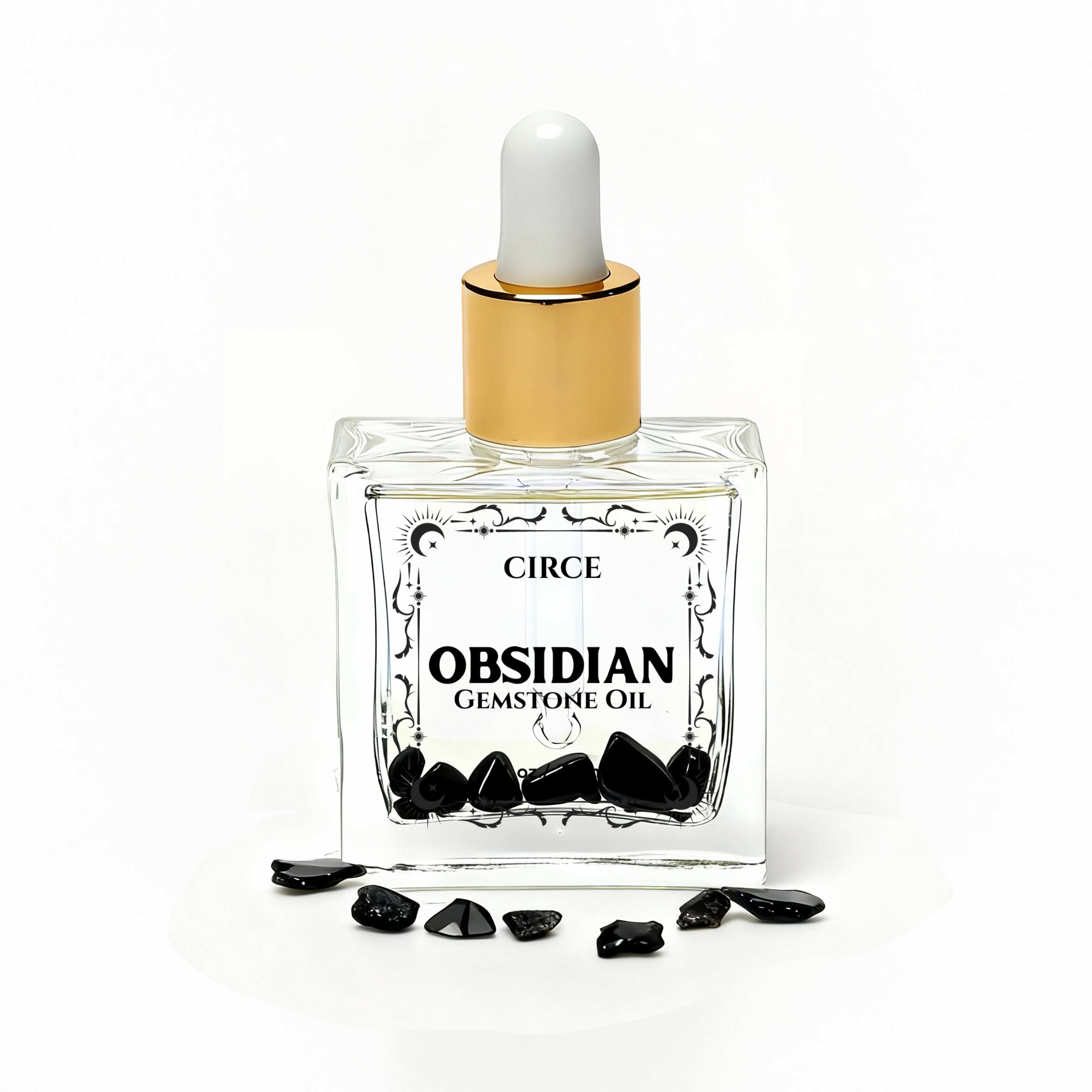 Trío de Aceites Corporales de Cristal – Set de Descubrimiento Cuarzo Rosa, Citrino y Obsidiana