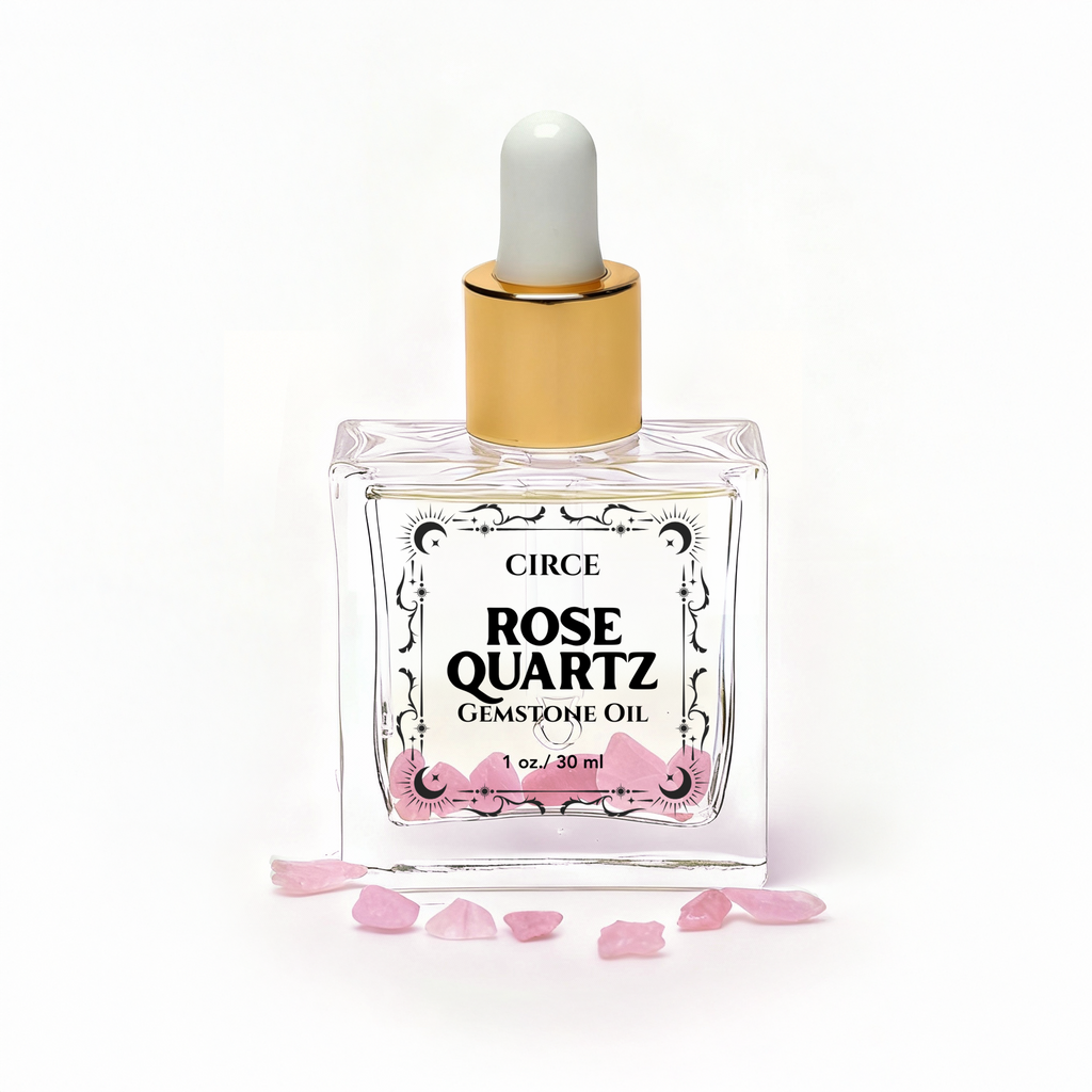 Trío de Aceites Corporales de Cristal – Set de Descubrimiento Cuarzo Rosa, Citrino y Obsidiana