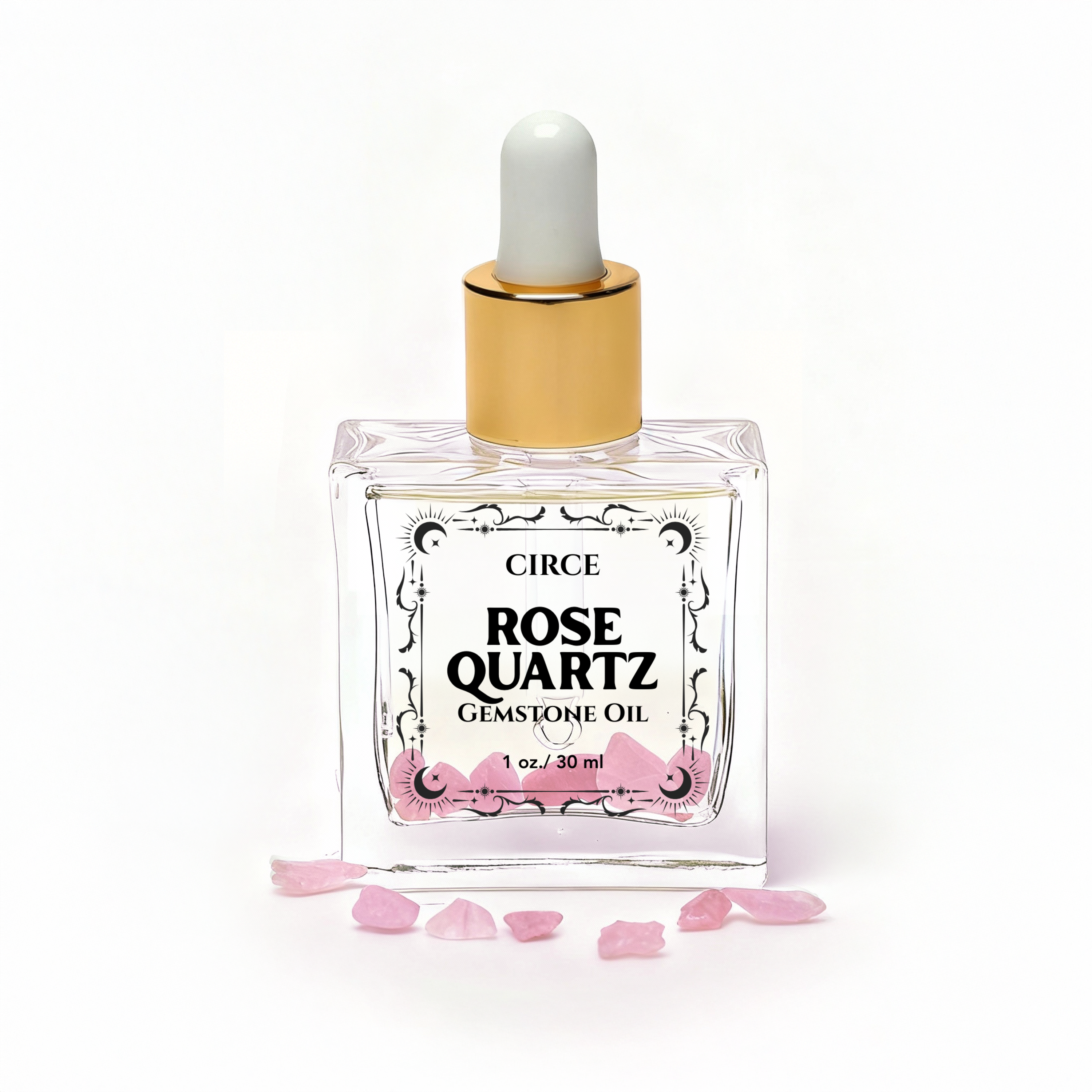 Trío de Aceites Corporales de Cristal – Set de Descubrimiento Cuarzo Rosa, Citrino y Obsidiana