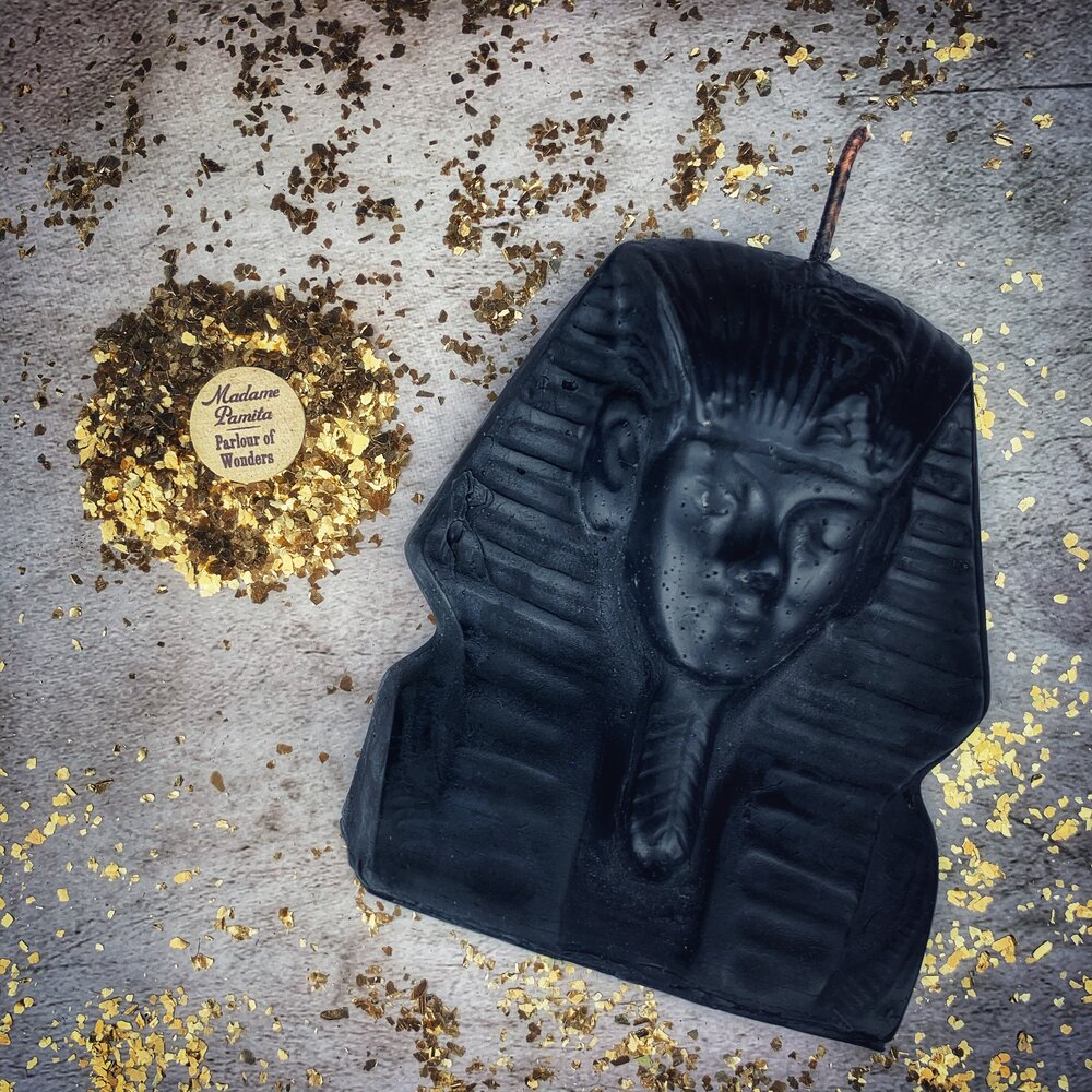 Vela de Cera de Abeja "Rey Egipcio" - Poder, Magnetismo y Magia Faraónica