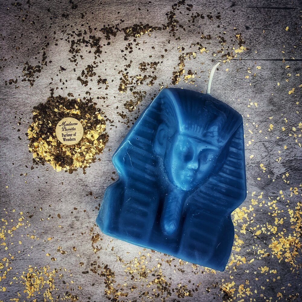 Vela de Cera de Abeja "Rey Egipcio" - Poder, Magnetismo y Magia Faraónica