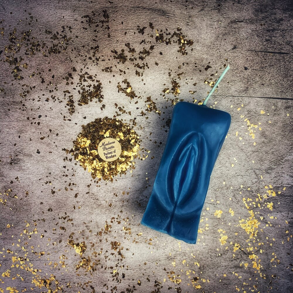 Vela mágica de cera de abeja Yoni Vulva - Amor apasionado y Magia sexual