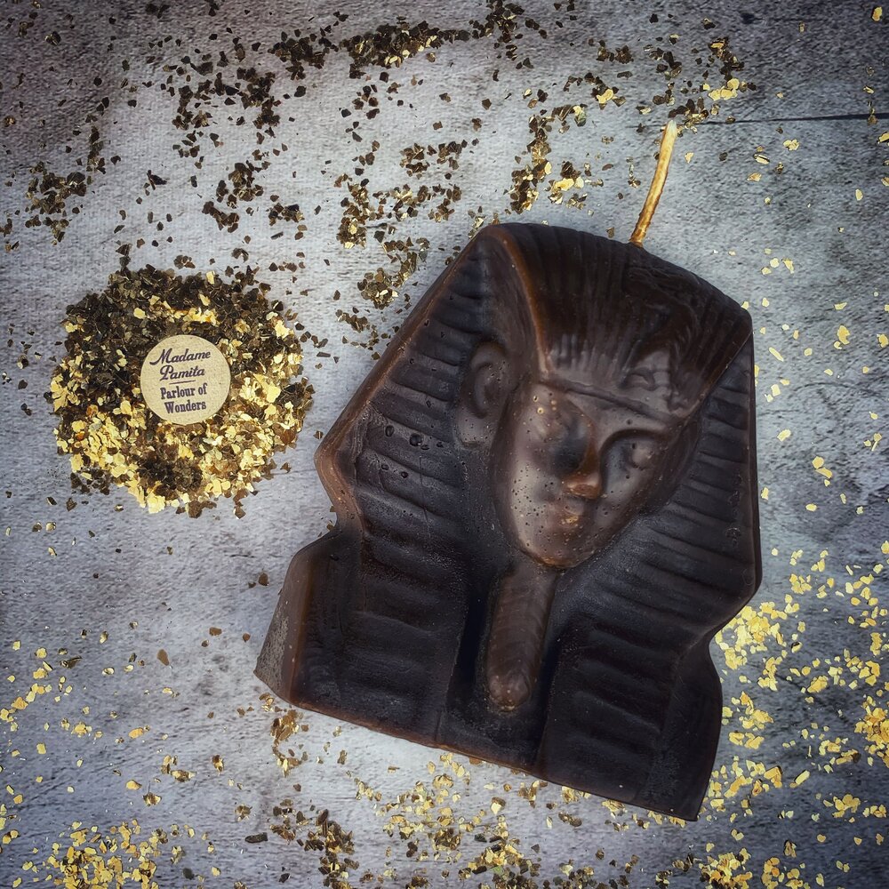 Vela de Cera de Abeja "Rey Egipcio" - Poder, Magnetismo y Magia Faraónica