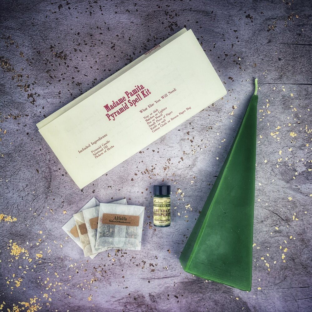 Kit de hechizo con vela Pirámide de poder - Éxito duradero y estabilidad