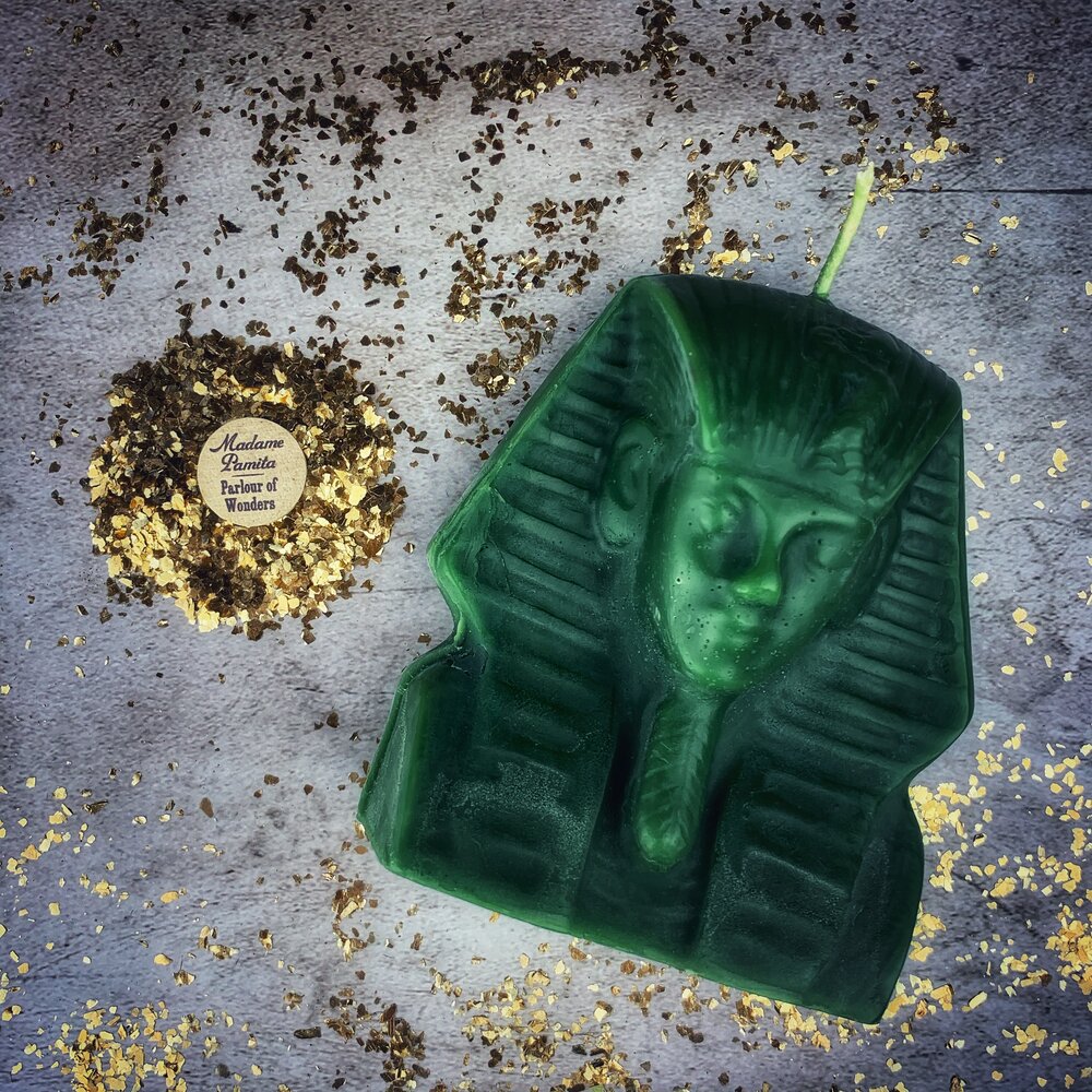 Vela de Cera de Abeja "Rey Egipcio" - Poder, Magnetismo y Magia Faraónica