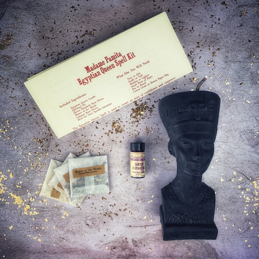 Kit de Hechizos de Vela Reina Egipcia - Magia de Poder, Belleza y Magnetismo