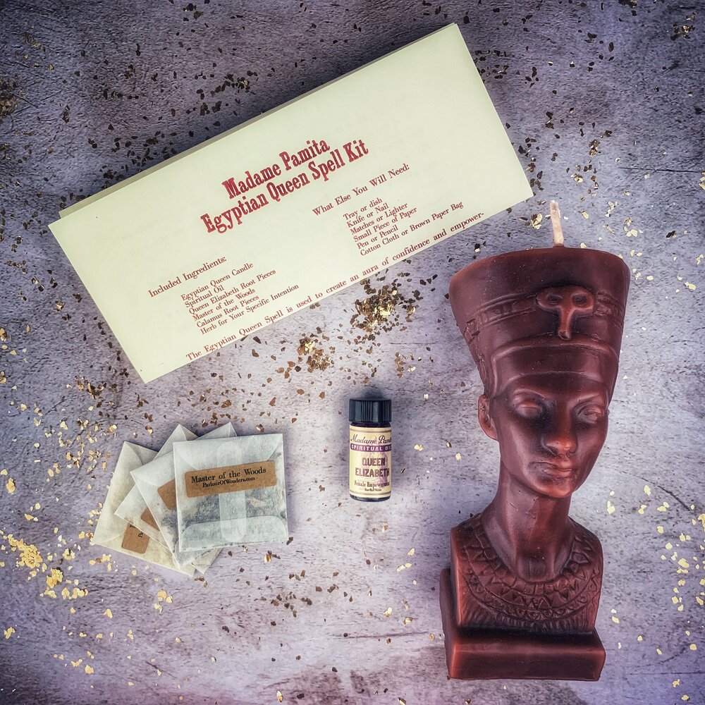 Kit de Hechizos de Vela Reina Egipcia - Magia de Poder, Belleza y Magnetismo