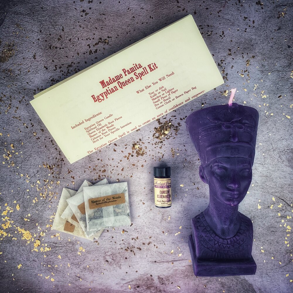 Kit de Hechizos de Vela Reina Egipcia - Magia de Poder, Belleza y Magnetismo