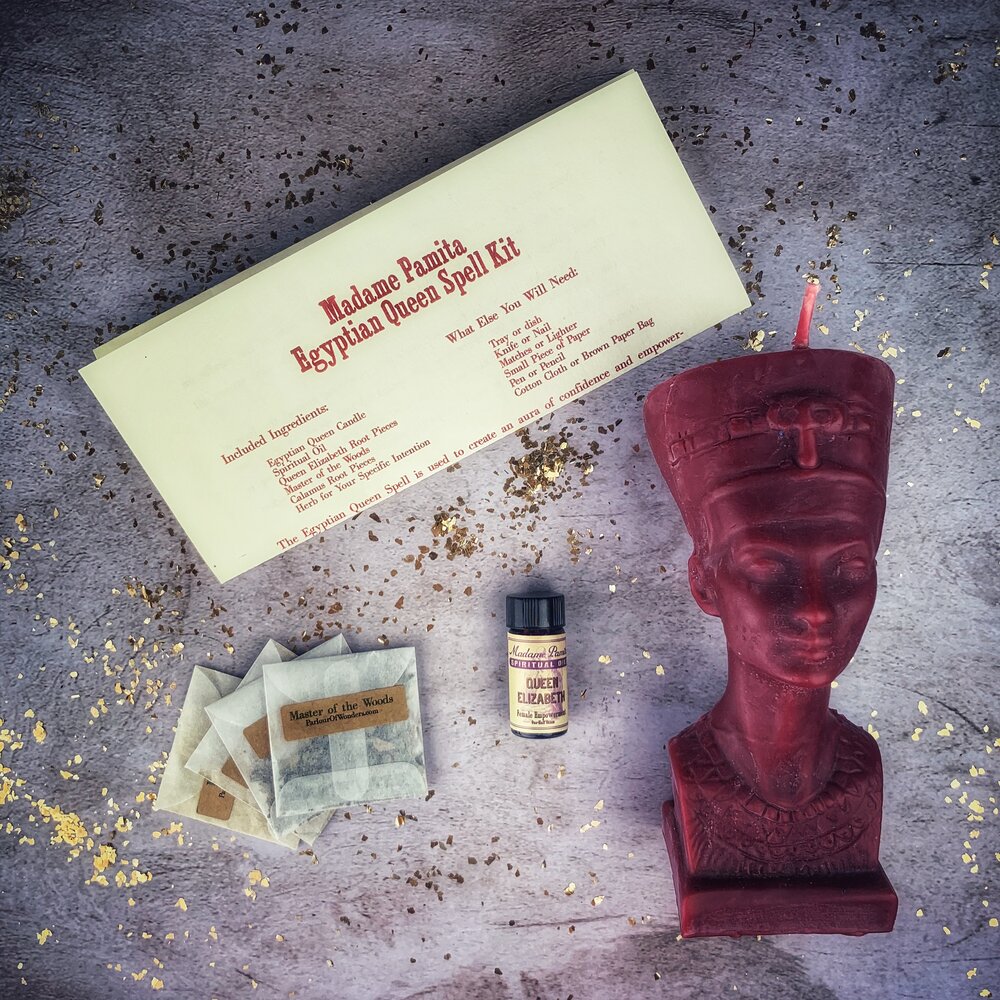 Kit de Hechizos de Vela Reina Egipcia - Magia de Poder, Belleza y Magnetismo