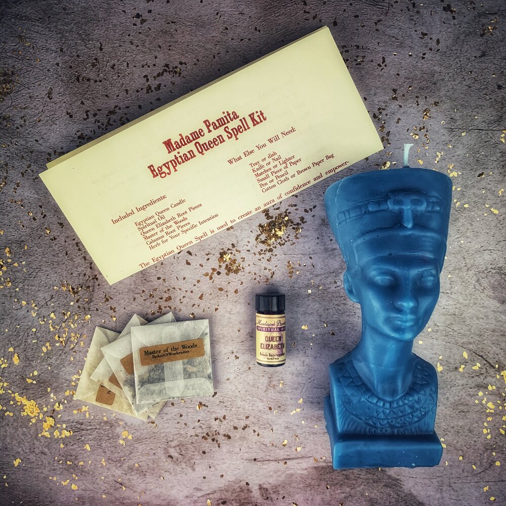Kit de Hechizos de Vela Reina Egipcia - Magia de Poder, Belleza y Magnetismo