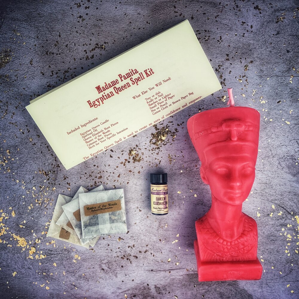Kit de Hechizos de Vela Reina Egipcia - Magia de Poder, Belleza y Magnetismo