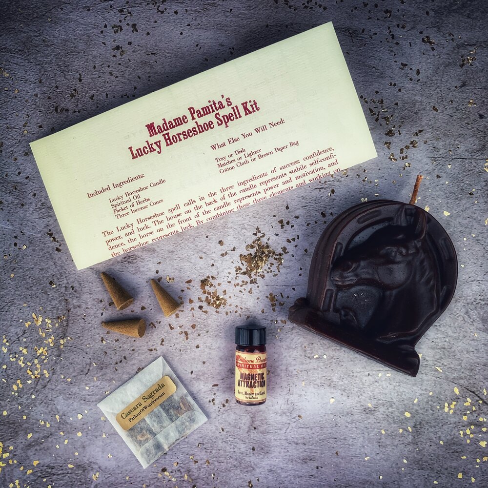 Kit de Velas de Herradura de la Suerte - Magia de Suerte y Poder