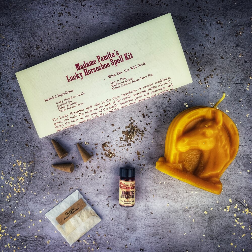 Kit de Velas de Herradura de la Suerte - Magia de Suerte y Poder