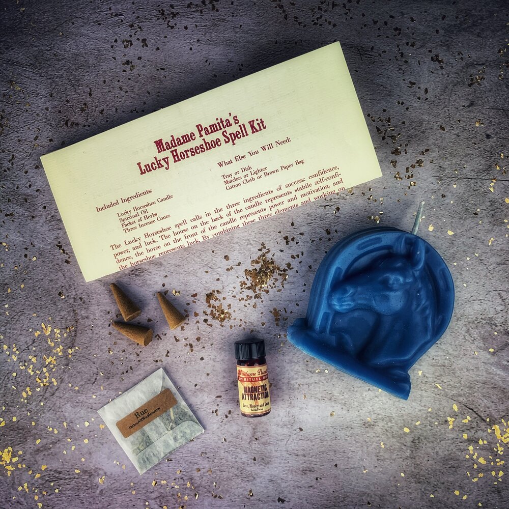 Kit de Velas de Herradura de la Suerte - Magia de Suerte y Poder