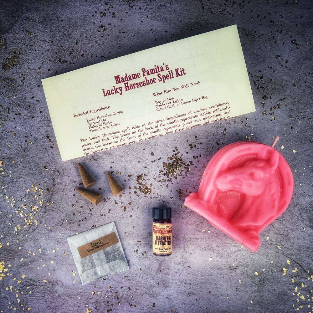Kit de Velas de Herradura de la Suerte - Magia de Suerte y Poder