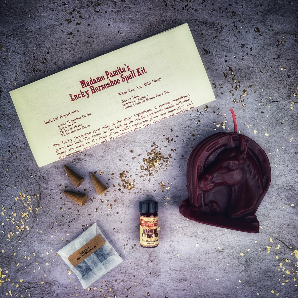 Kit de Velas de Herradura de la Suerte - Magia de Suerte y Poder