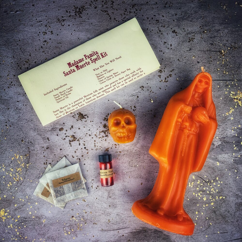 Kit de Velas de la Santa Muerte - Devoción y Protección de la Santa Popular Sagrada