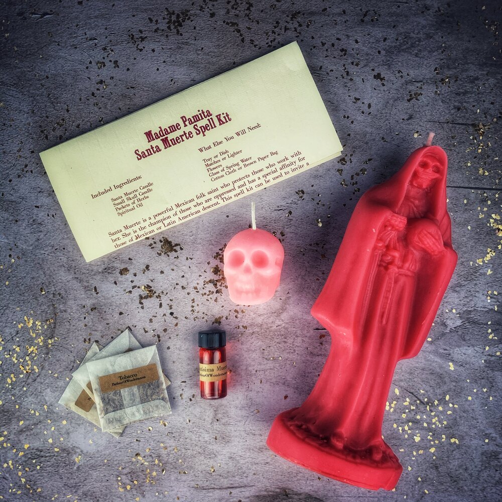 Kit de Velas de la Santa Muerte - Devoción y Protección de la Santa Popular Sagrada