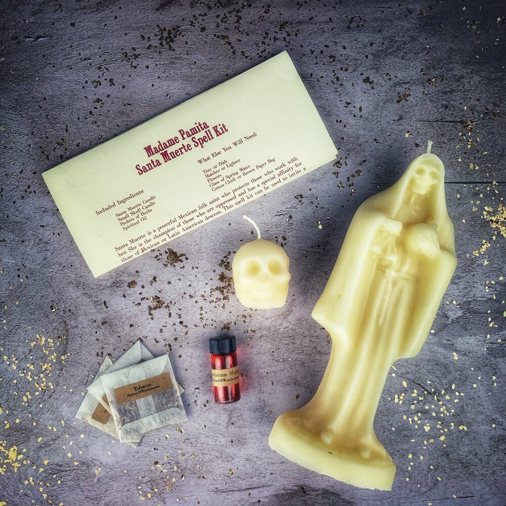 Kit de Velas de la Santa Muerte - Devoción y Protección de la Santa Popular Sagrada