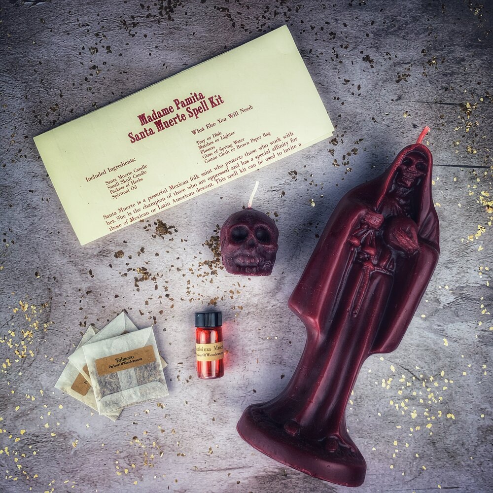 Kit de Velas de la Santa Muerte - Devoción y Protección de la Santa Popular Sagrada