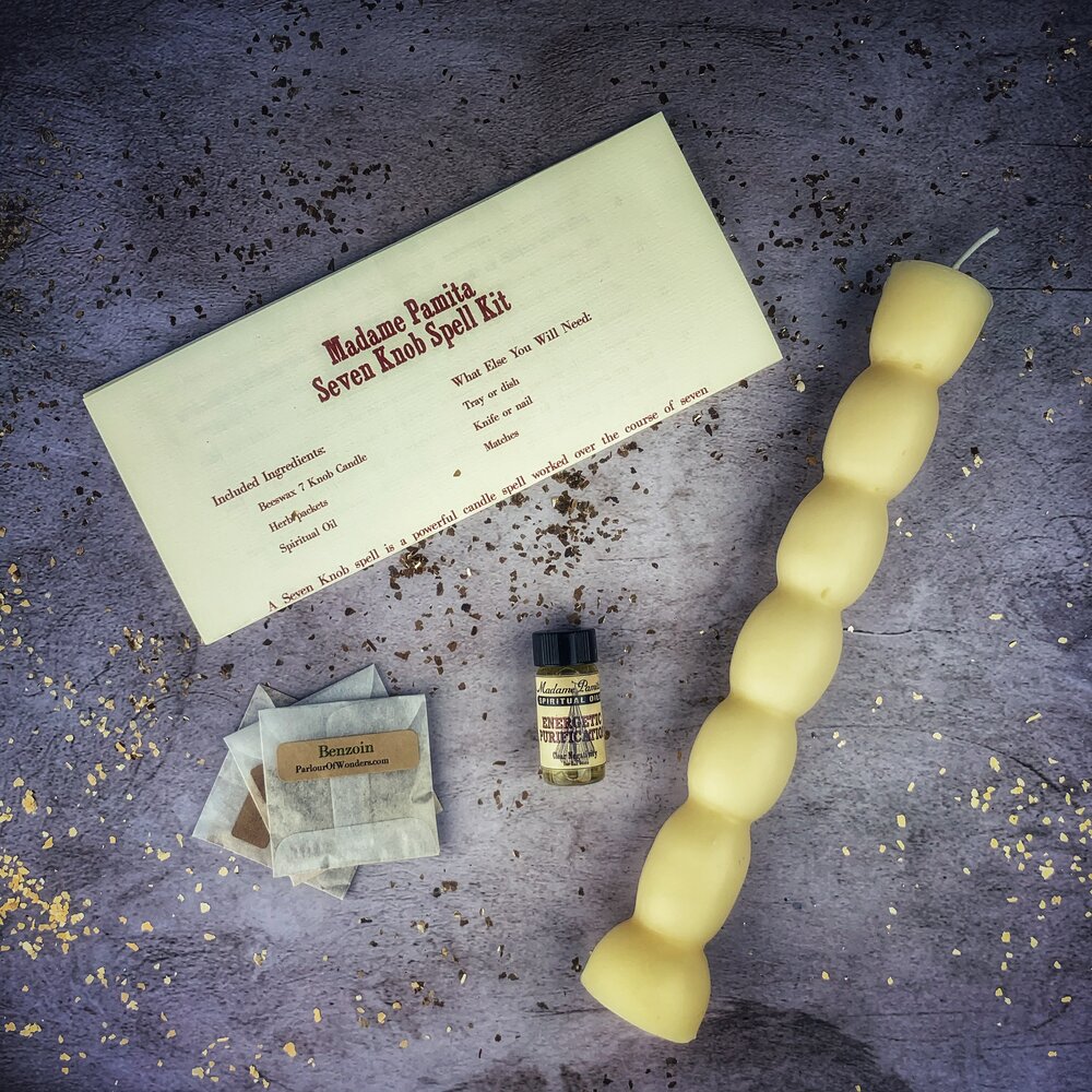 Kit de Velas de Siete Nudos - Magia de Manifestación de Siete Días