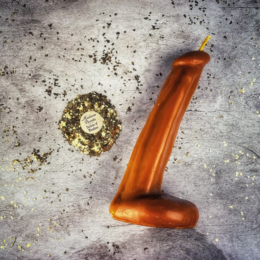 Vela Hechizo de Falo de Cera de Abeja - Magia Apasionada de Amor y Sexo