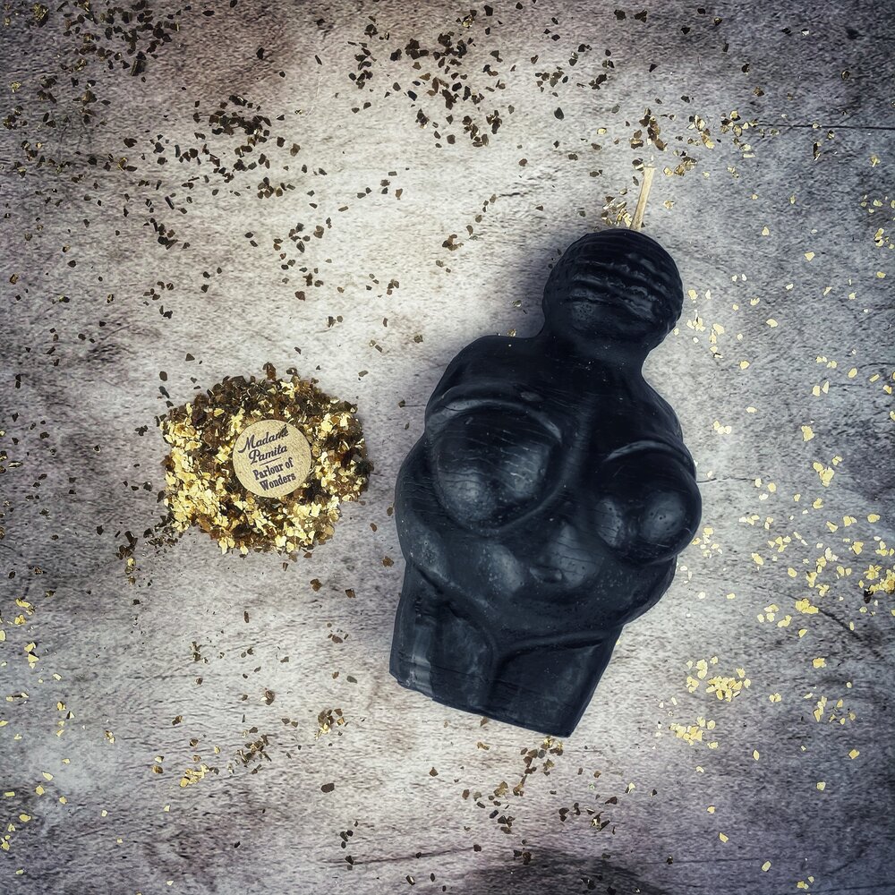 Kit de hechizos de velas de la Diosa de Willendorf - Magia de Poder Femenino y Fertilidad
