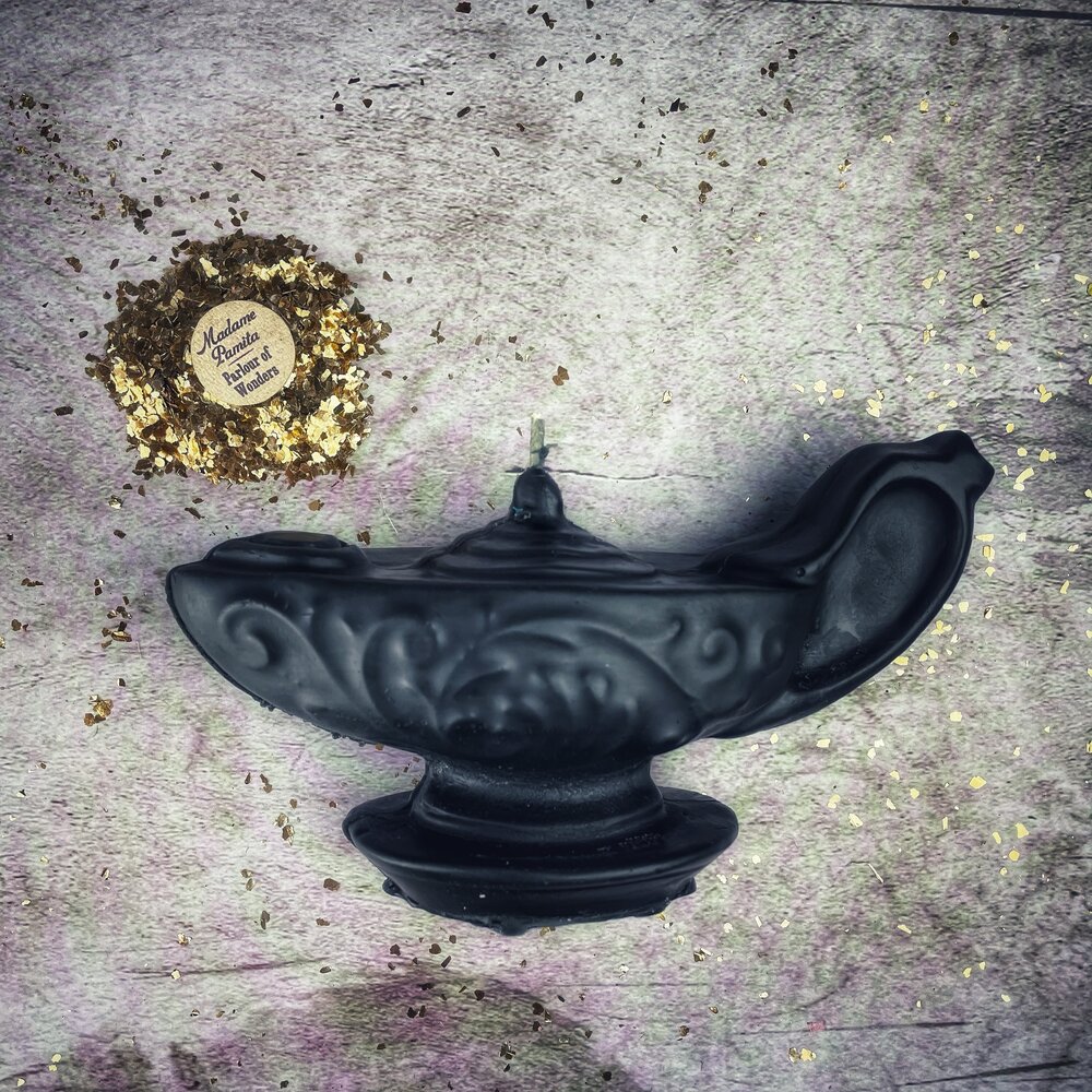 Vela de cera de abeja Lámpara de Aladino - Manifestación de deseos y Magia de Tres Deseos