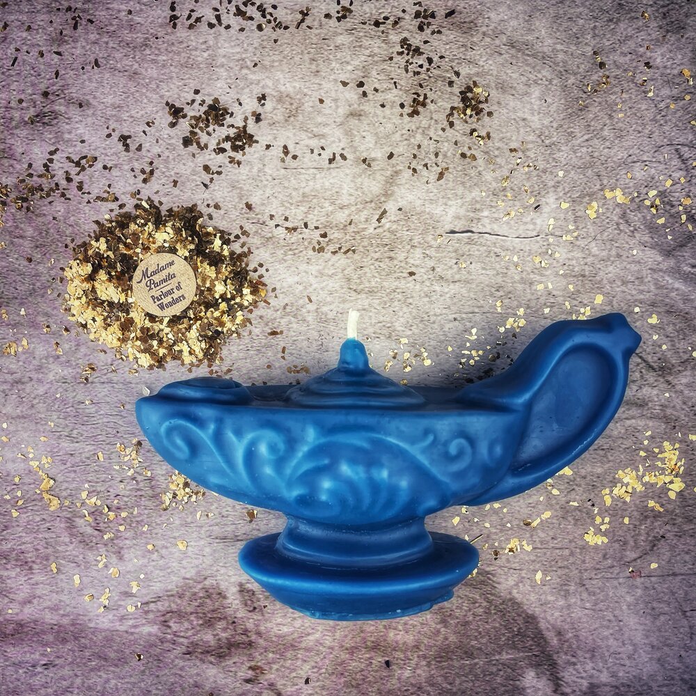 Vela de cera de abeja Lámpara de Aladino - Manifestación de deseos y Magia de Tres Deseos