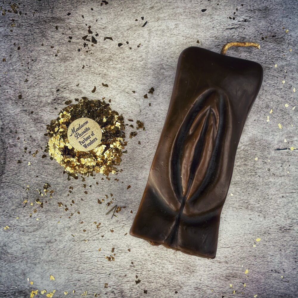 Vela mágica de cera de abeja Yoni Vulva - Amor apasionado y Magia sexual