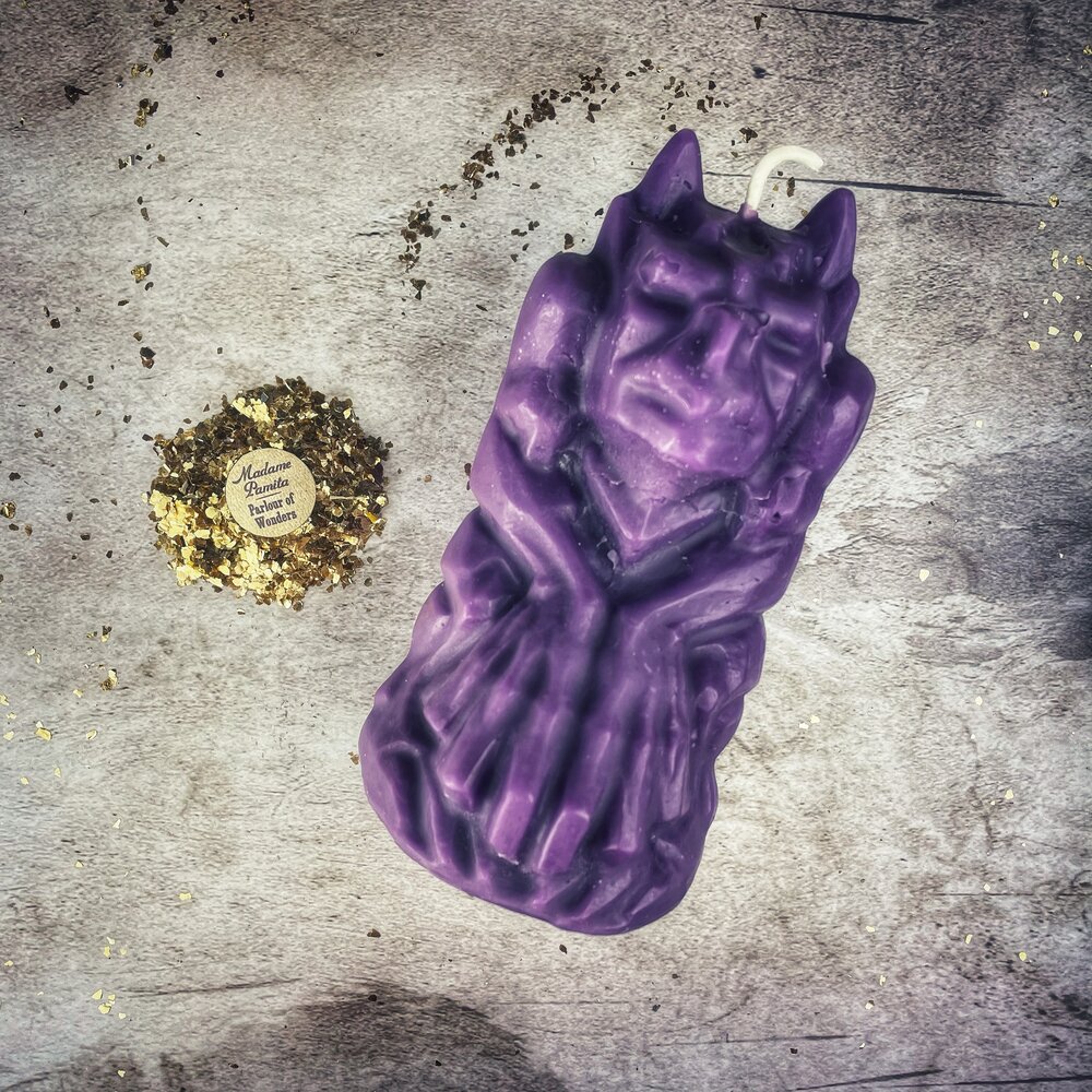 Beeswax Gargoyle Protector Spell Candle - Powerful Guardian & Protection Magic