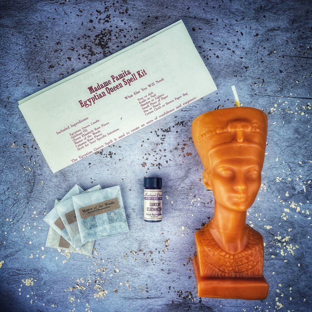 Kit de Hechizos de Vela Reina Egipcia - Magia de Poder, Belleza y Magnetismo