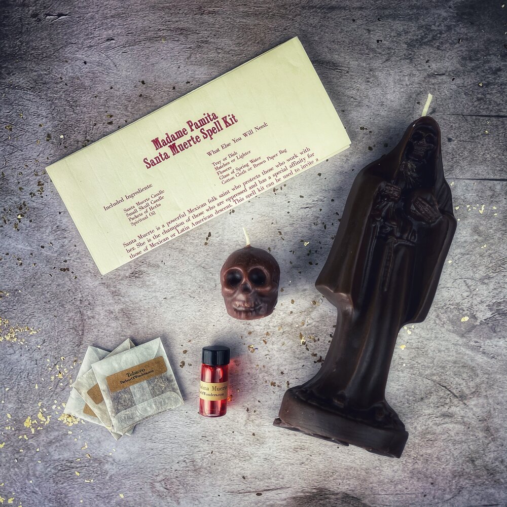 Kit de Velas de la Santa Muerte - Devoción y Protección de la Santa Popular Sagrada