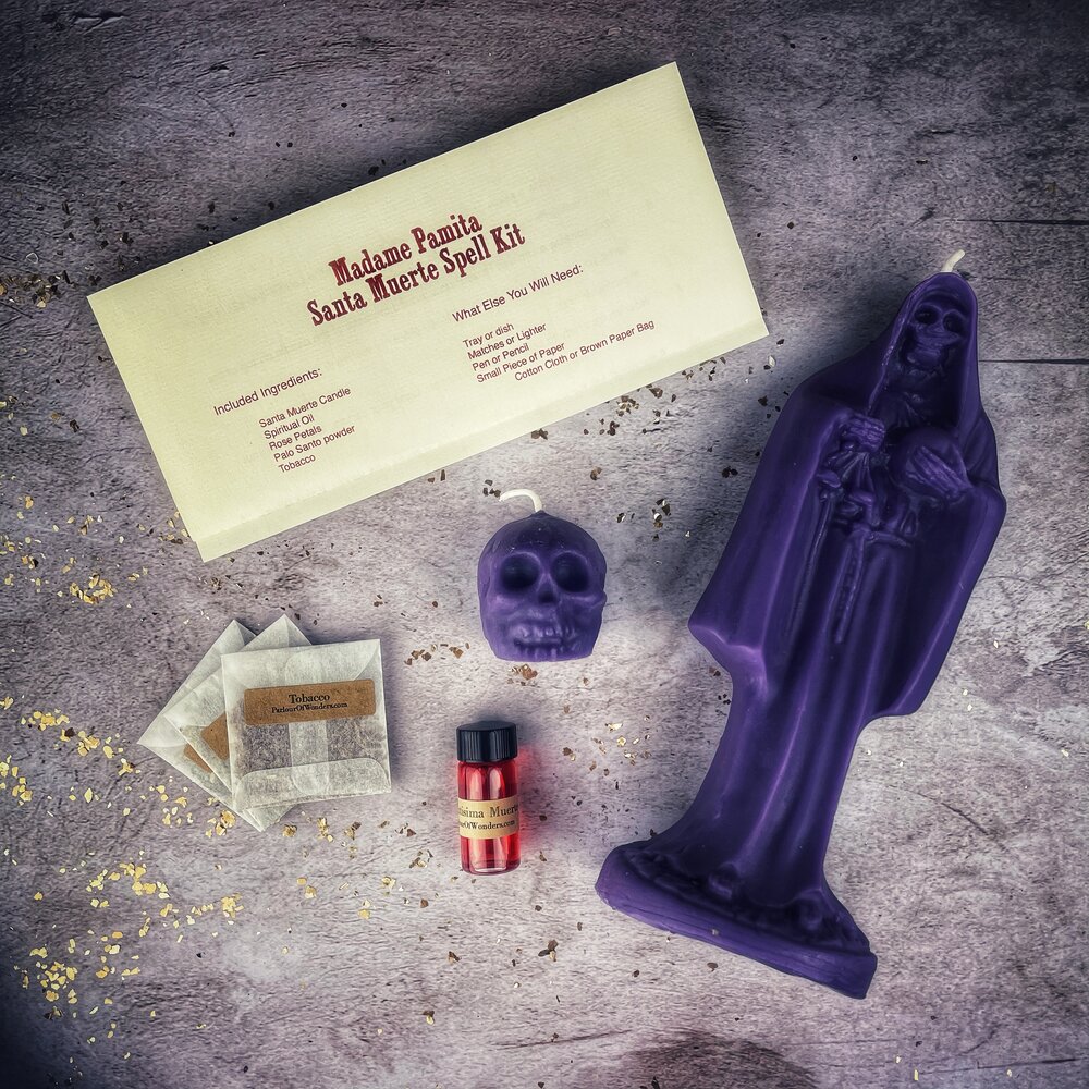 Kit de Velas de la Santa Muerte - Devoción y Protección de la Santa Popular Sagrada