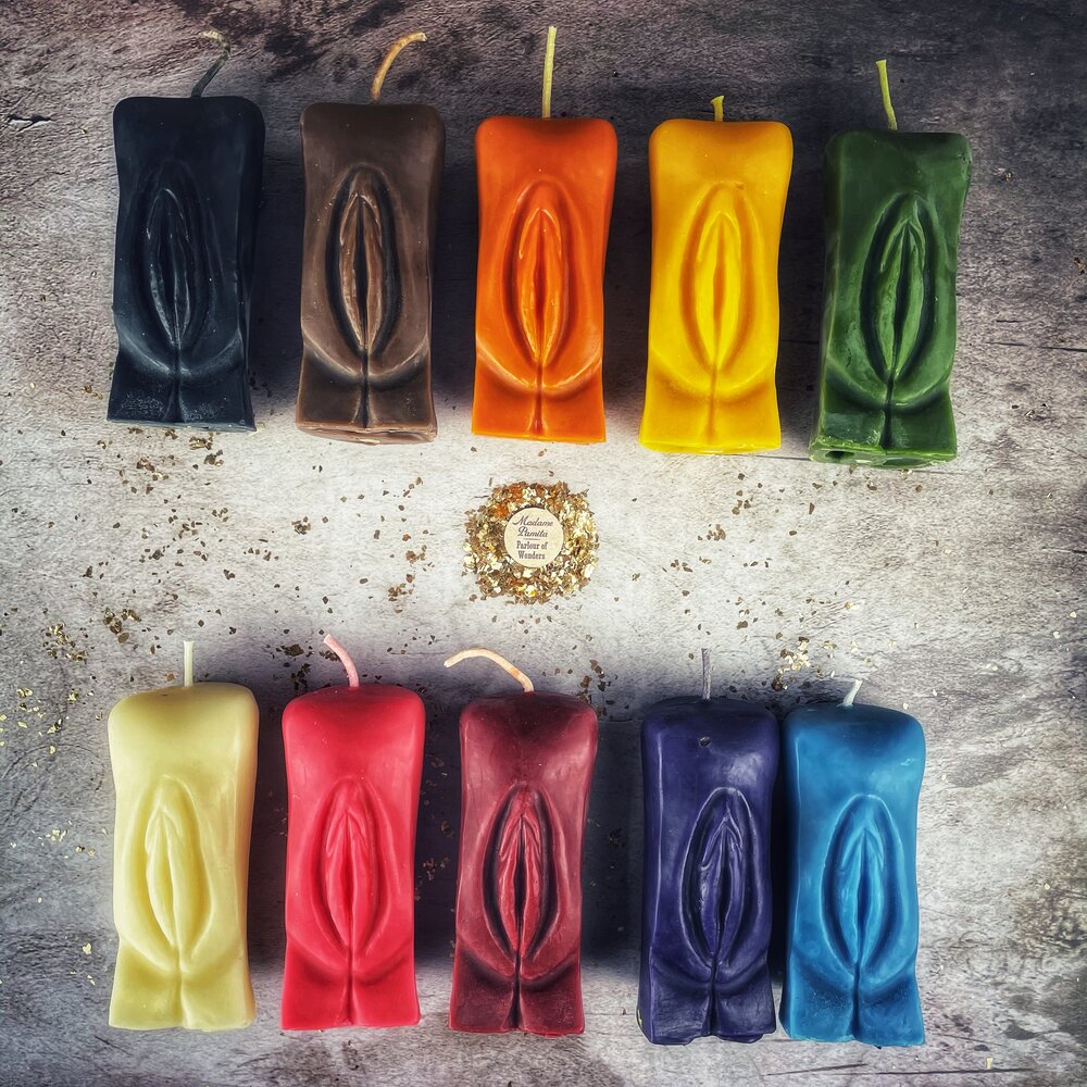 Vela mágica de cera de abeja Yoni Vulva - Amor apasionado y Magia sexual