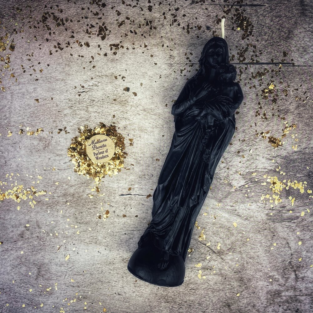 Vela de cera de abeja de la Madre María – Protección Divina y Magia de Amor Incondicional