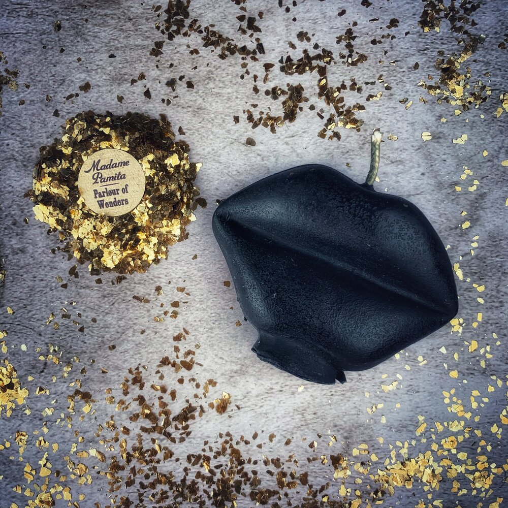 Vela de cera de abejas Labios Háblame - Magia de Comunicación y Pasión