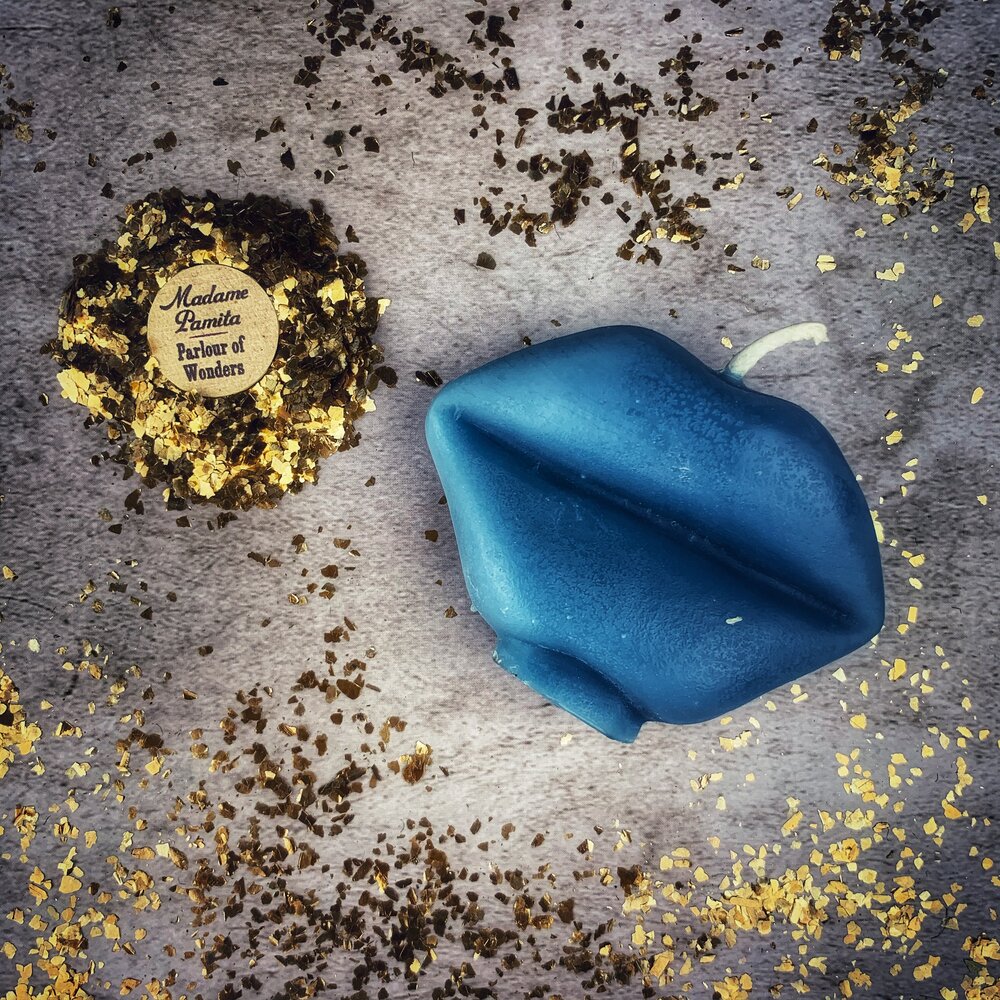 Vela de cera de abejas Labios Háblame - Magia de Comunicación y Pasión