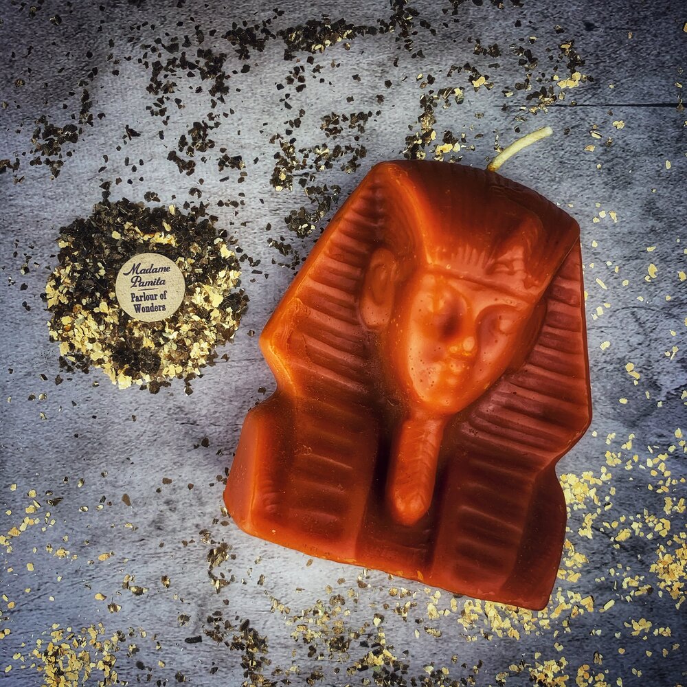 Vela de Cera de Abeja "Rey Egipcio" - Poder, Magnetismo y Magia Faraónica